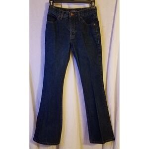 Vintage Y2K Dark Wash‎ Boot Cut Jeans by L.E.I. Size 1